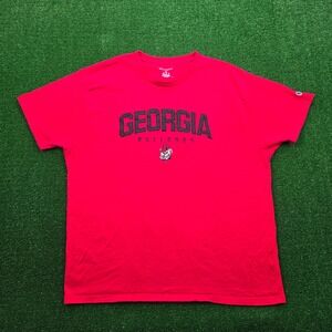 Georgia Bulldogs Tshirt Mens 2XL/XL Red‎ Champion 2XL NCAA Football Embroidered